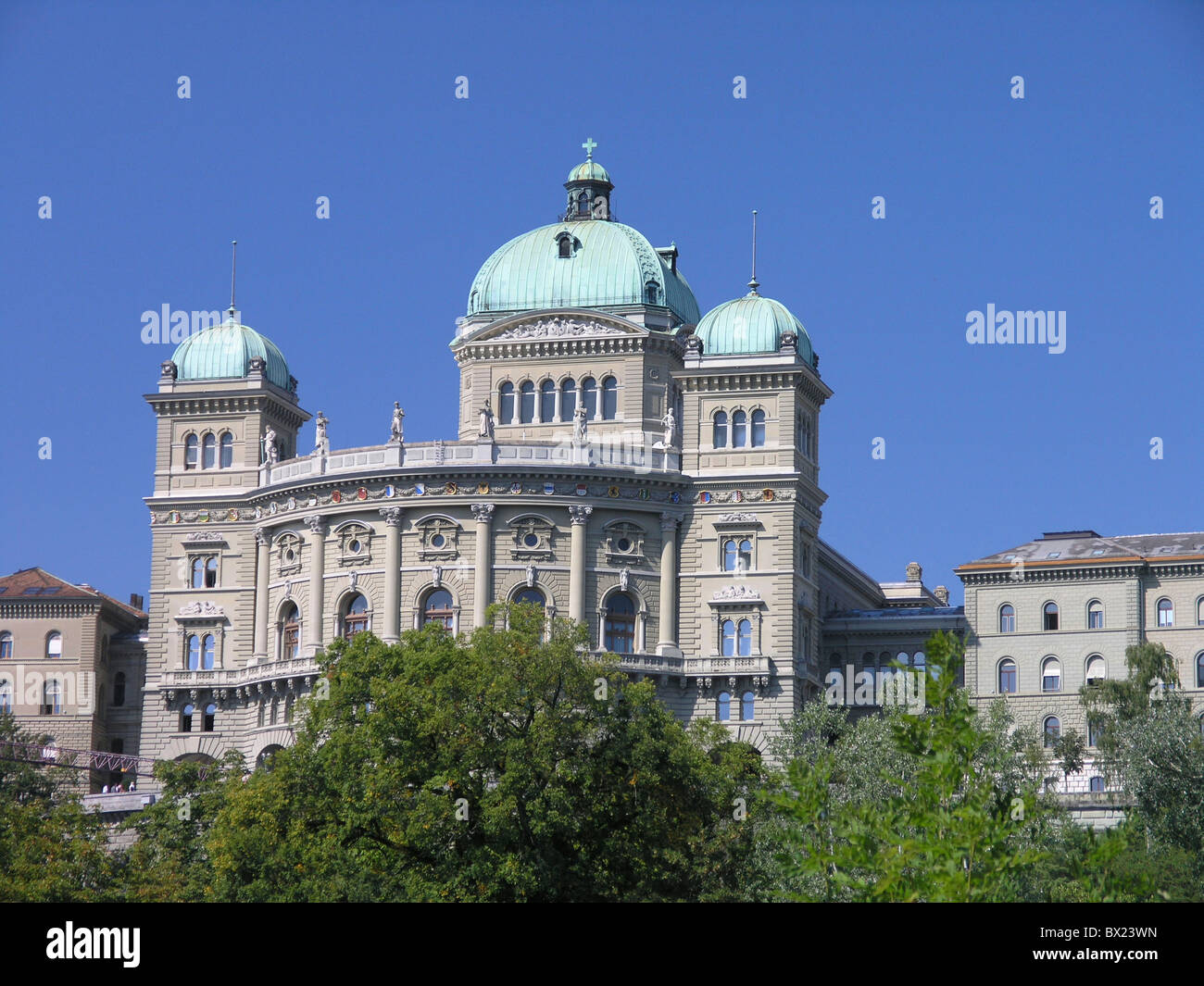 Berne building city construction federal town government building Bern parliament Switzerland Europe Feder Stock Photo