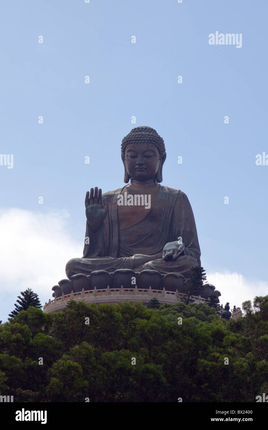 Hong Kong, Lantau island seated bronze statue the Big Buddha Lantau