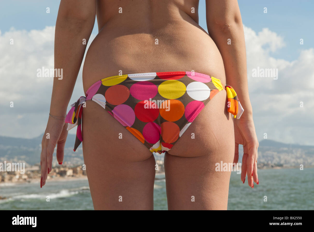 Woman in bikini by the beach Beirut Lebanon Middle East Stock Photo - Alamy