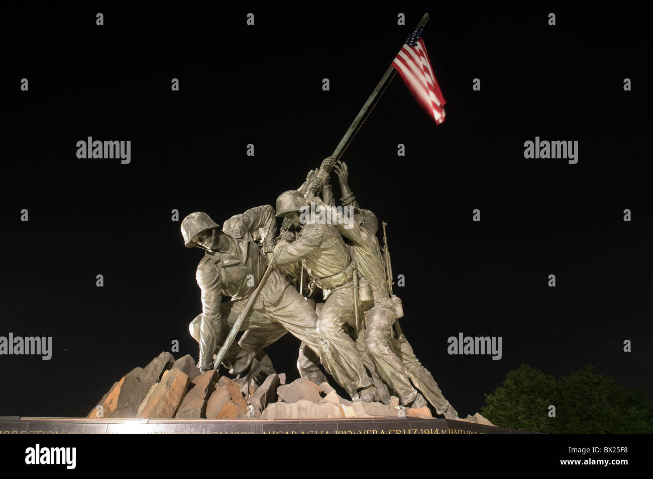 The United States Marine Corp Memorial in Arlington, VA. Stock Photo