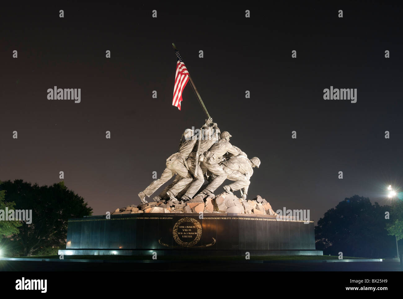 The United States Marine Corp Memorial in Arlington, VA. Stock Photo