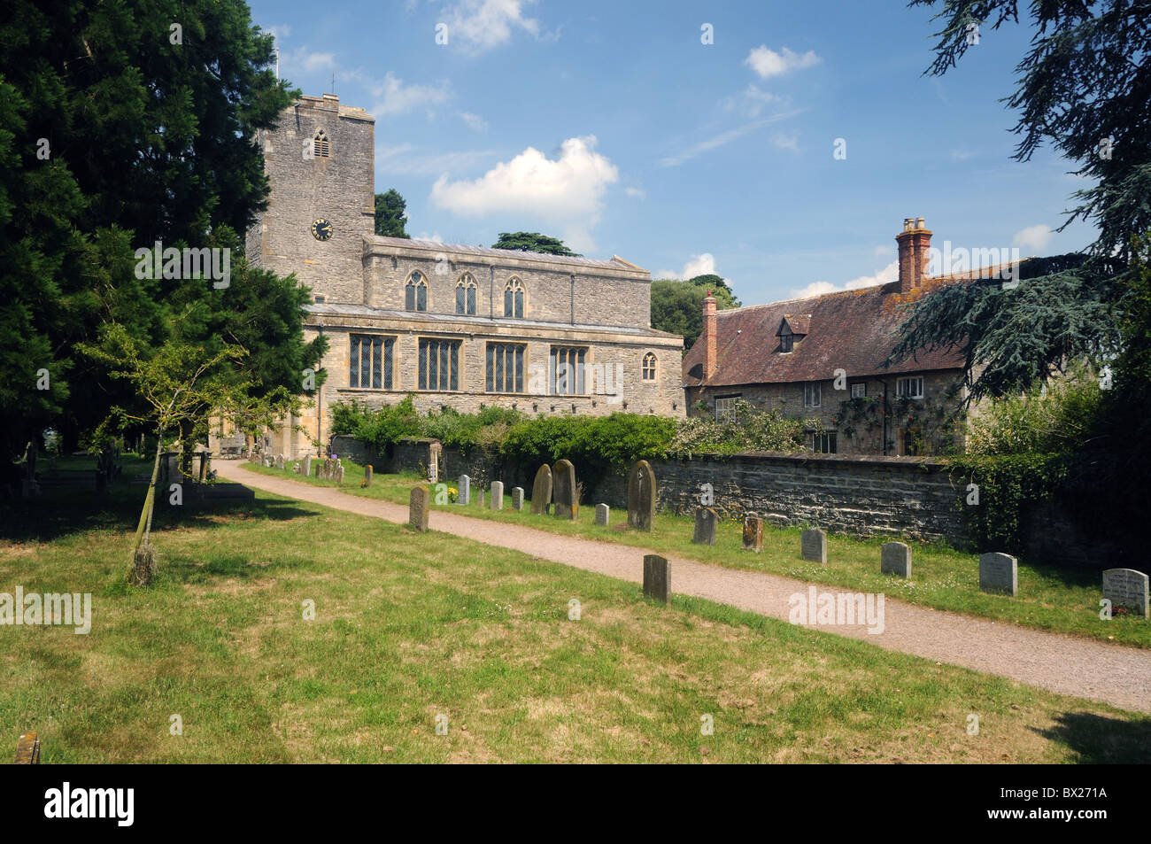 The Priory Church of St. Mary the Virgin, in Deerhurst, Gloucestershire, England Stock Photo Alamy