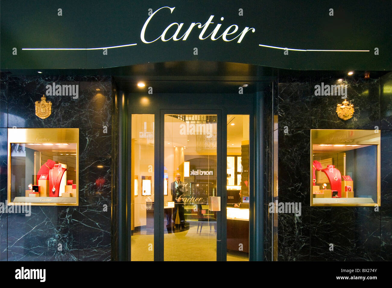 Cartier shop, Lugano, Switzerland Stock 