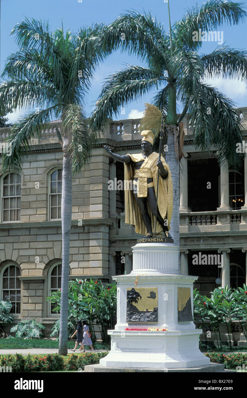 King Kamehameha statue monument Honolulu Oahu Hawaii USA United States ...