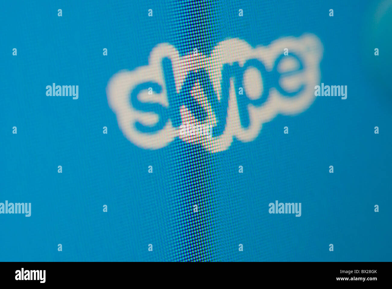 Skype logo on Skype website Stock Photo