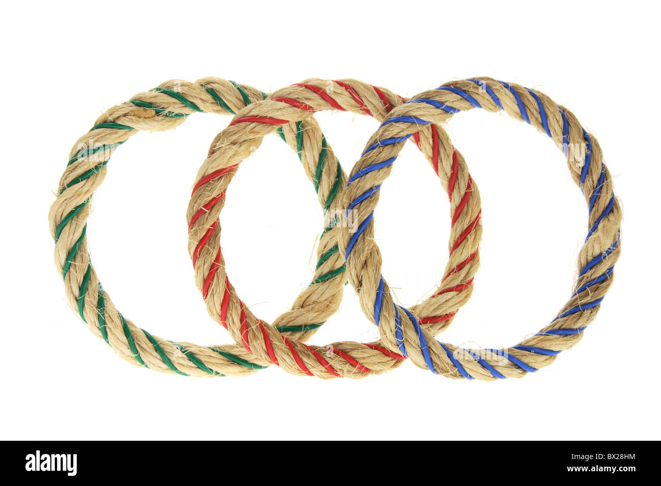 Ring Toss Game Ropes Stock Photo