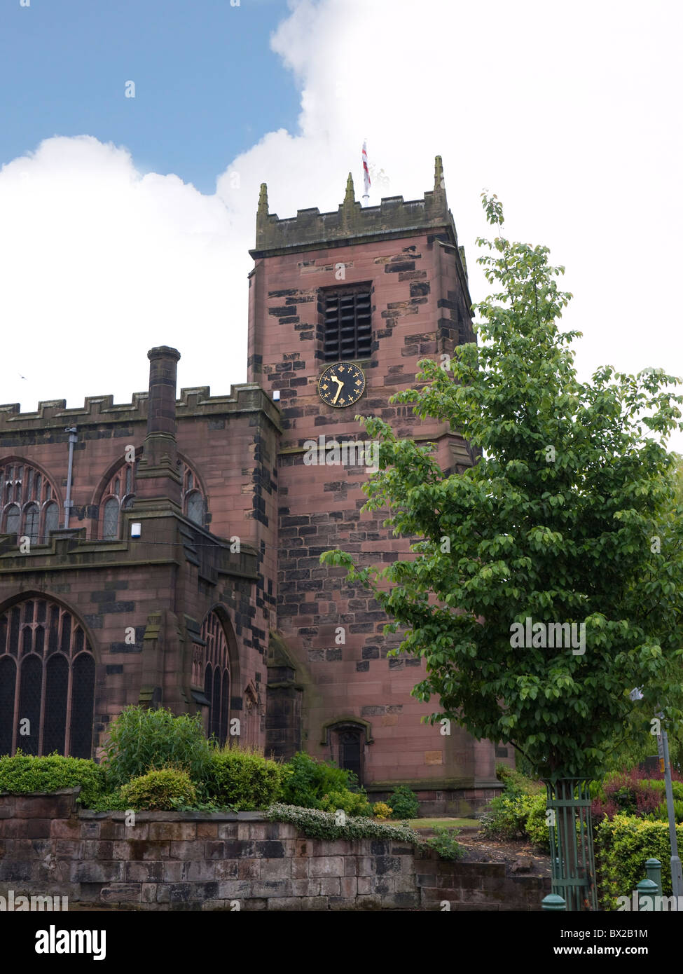 The Parish Church of Mary the Virgin in the Town of Eccles in Salford in the Greater Manchester Area Stock Photo