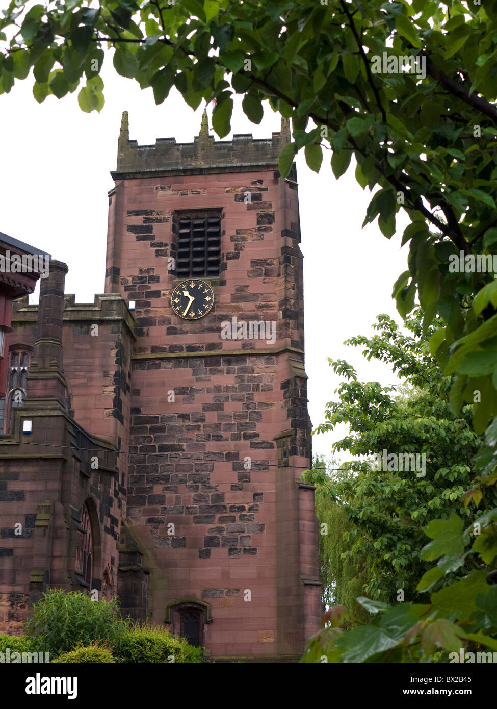 The Parish Church of Mary the Virgin in the Town of Eccles in Salford in the Greater Manchester Area Stock Photo