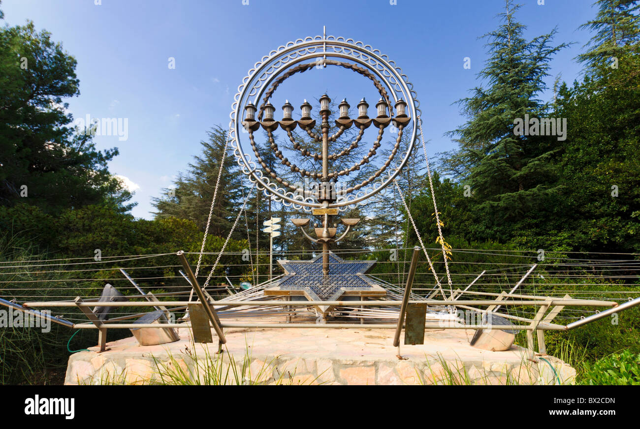 Israel, a Replica of the Menorah (Candlebroom) from the Jewish temple