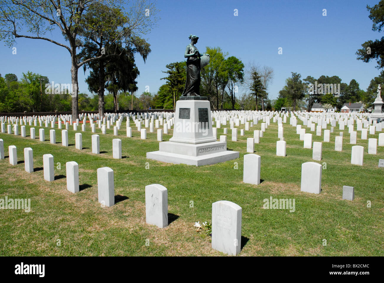 New Bern National Cemetery located in New Bern, NC, USA Stock Photo