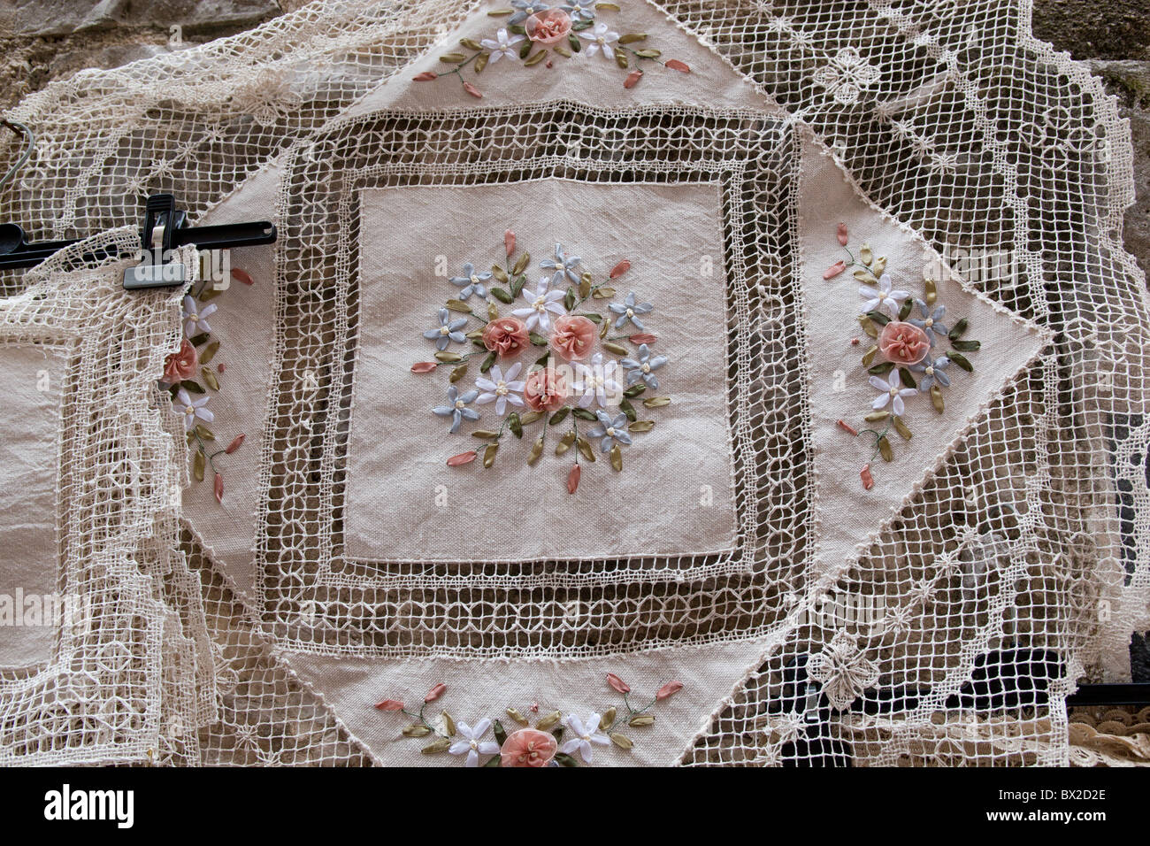 Embroidery, Kotor Montenegro Stock Photo