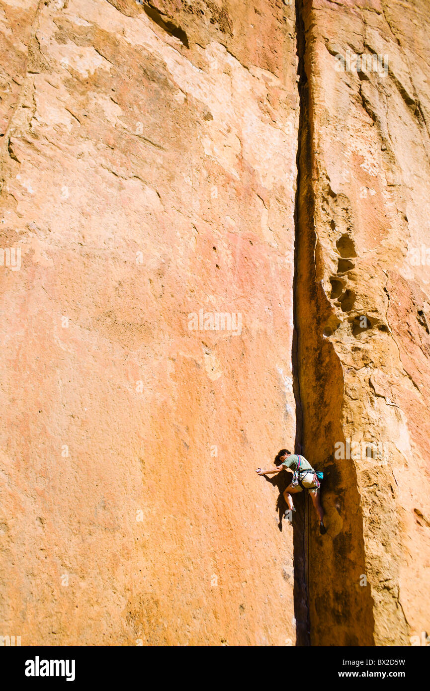 A Man Lead Climbing Lion S Chair A Climbing Rout At Smith