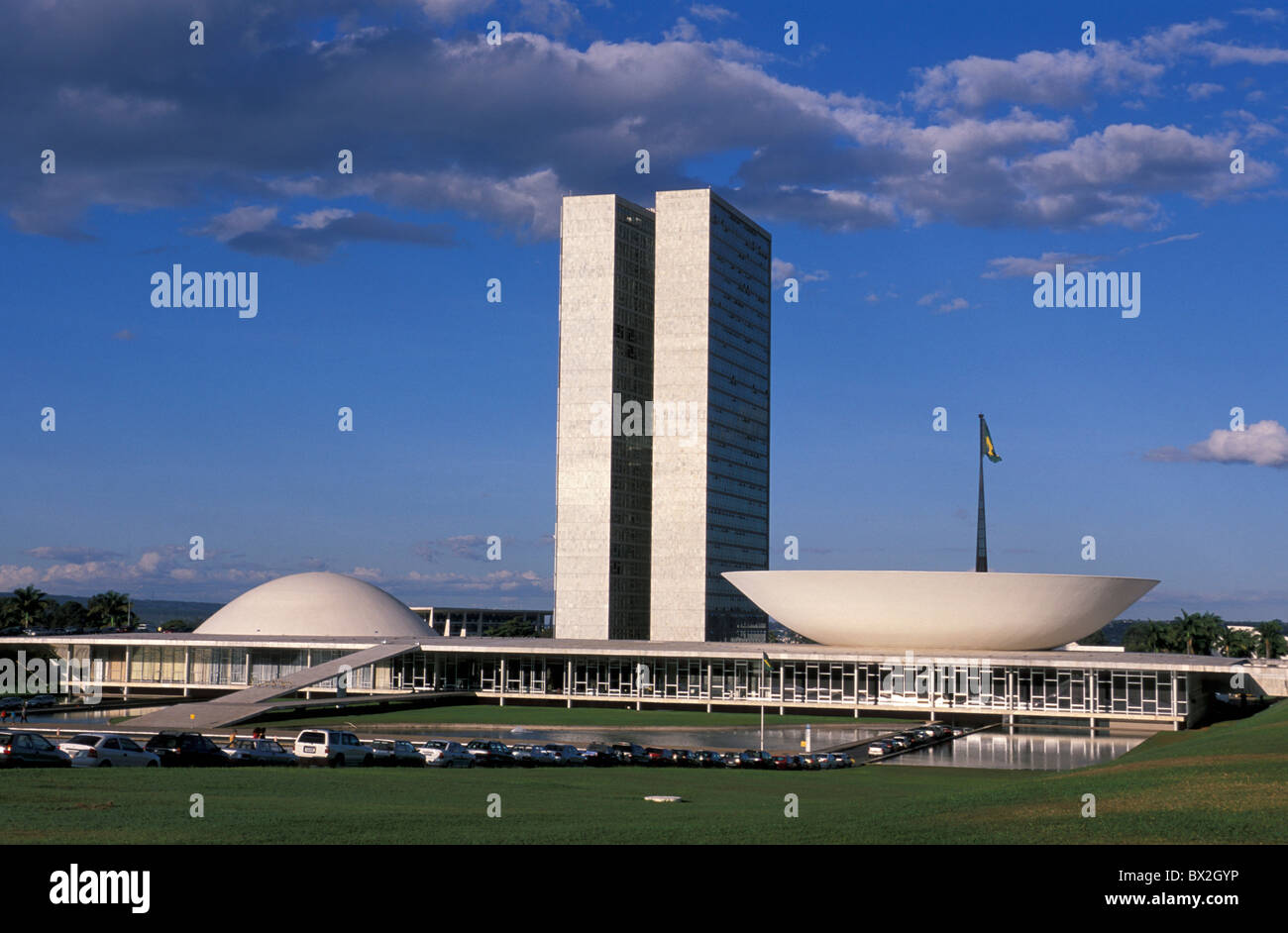 Parliament Brasilia Brazil South America architecture modern building Stock Photo