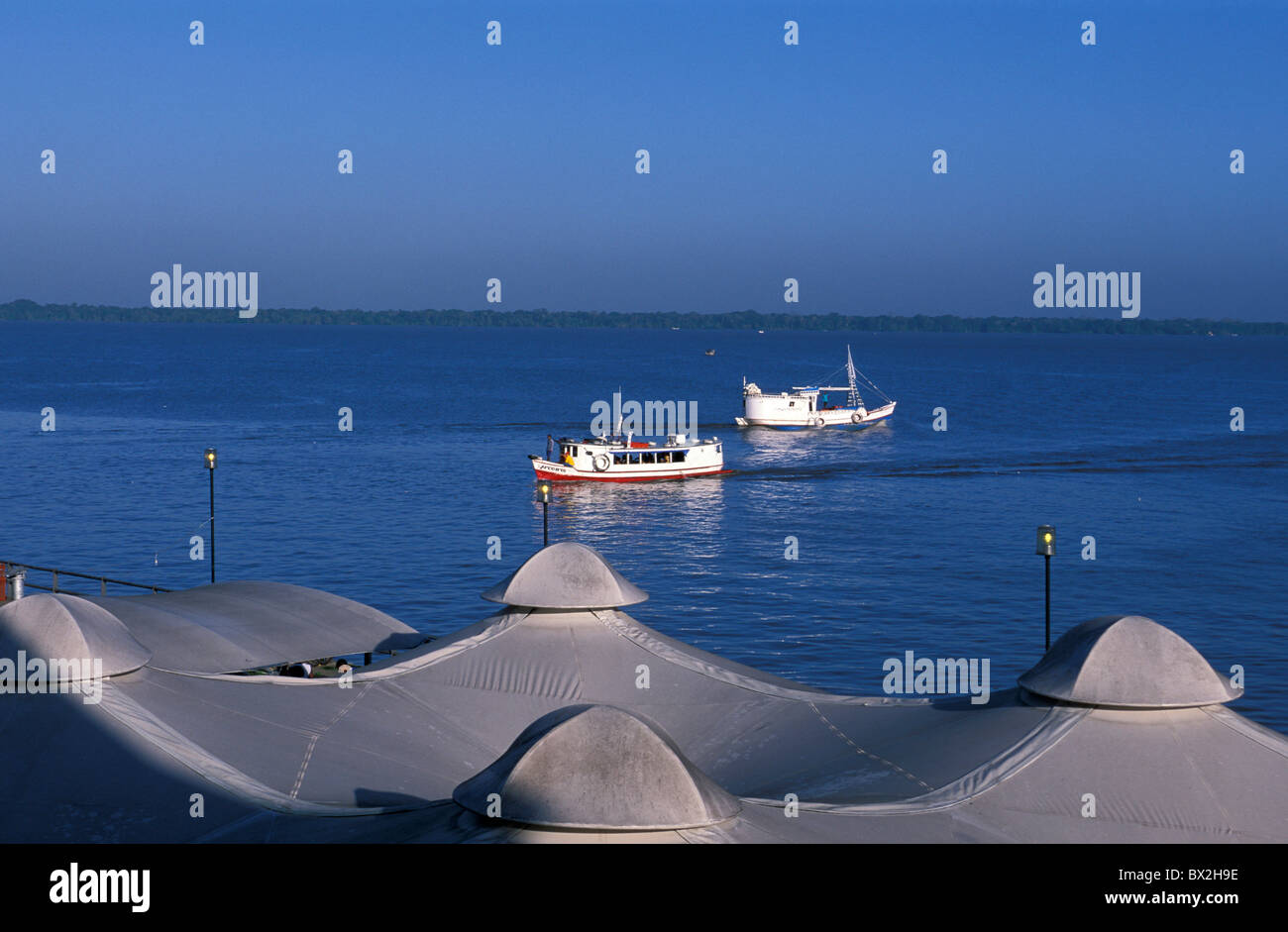 Waterfront Rio Amazon Belem Amazon Delta Amazon Brazil South America ...
