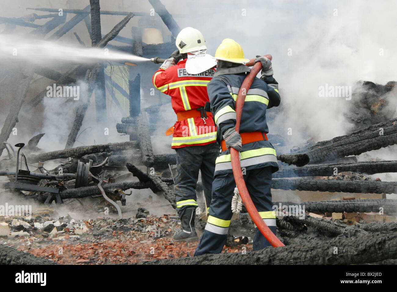 Canton Aargau Farm Fire Fire Department Firefighters Home House House 