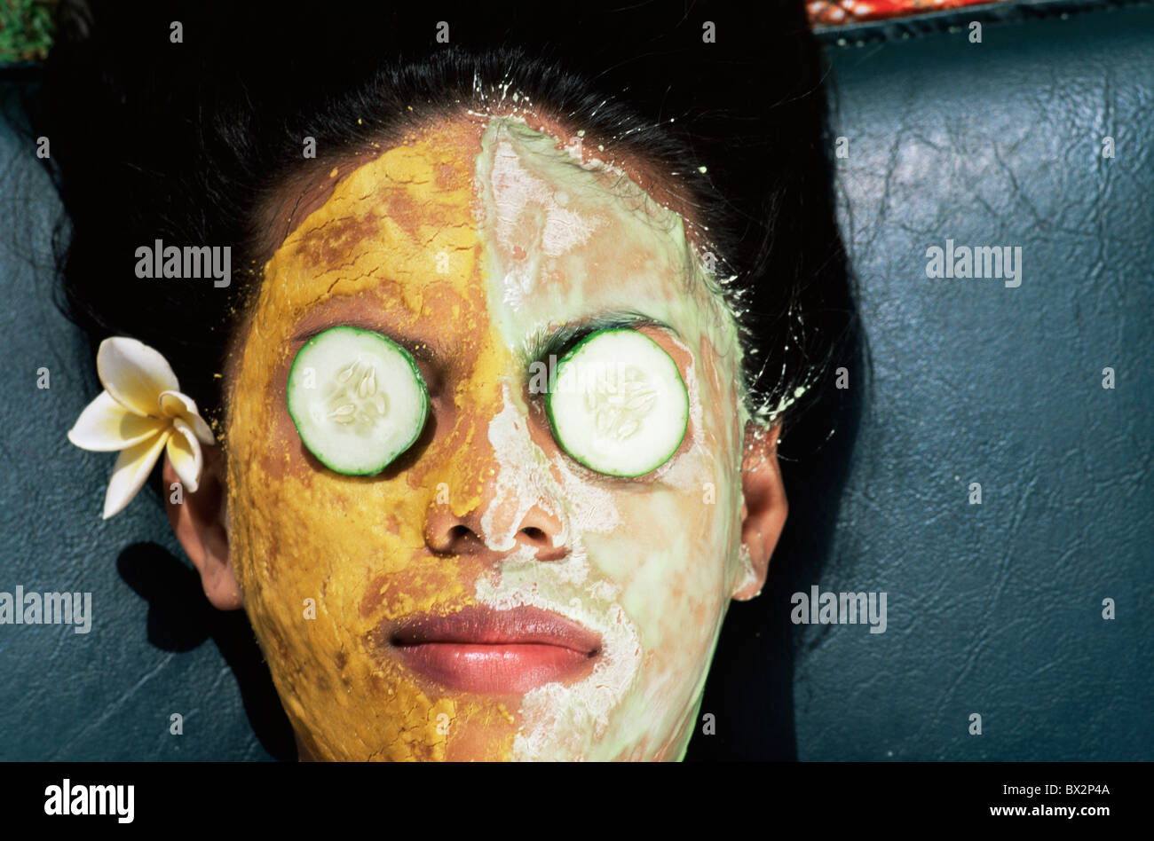 Asia Thailand Woman Facial Scrub Facial Massage Facial Treatment Facial