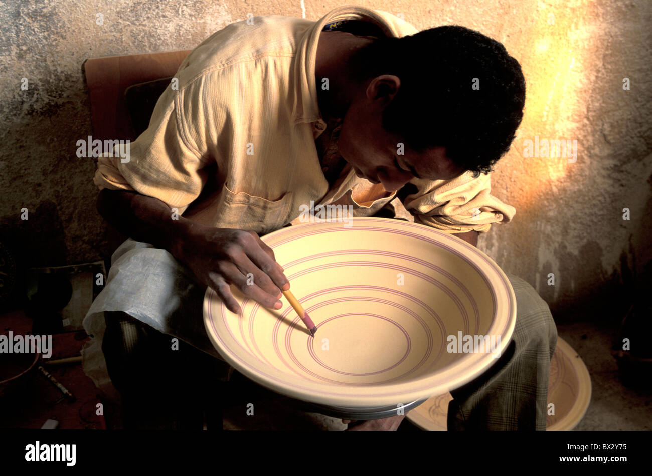 Africa Ceramics Centre D´Apprentissage Fes Medina Morocco North Africa handcraft no model release Stock Photo