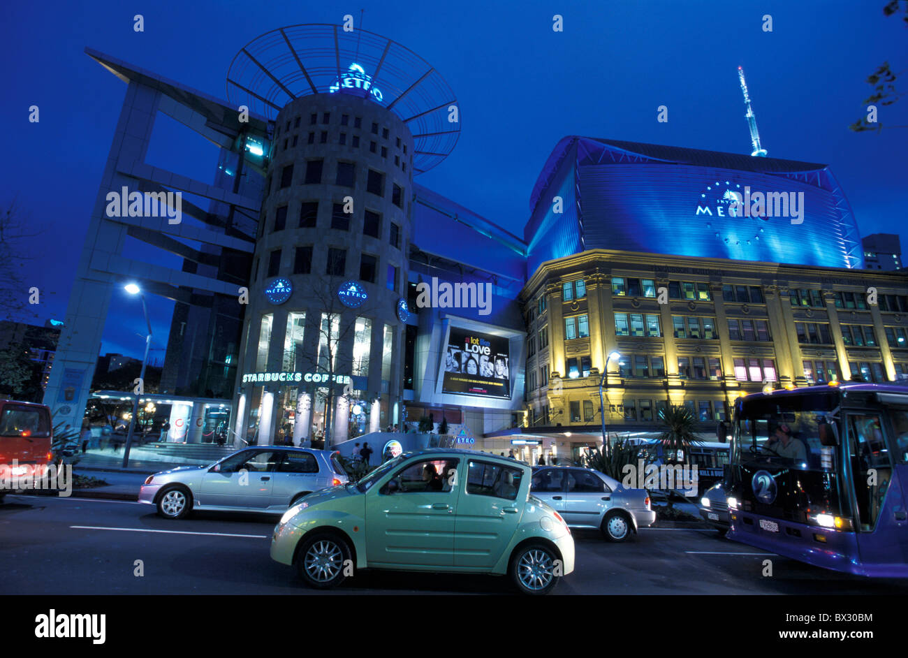 Auckland City Centre North Island Queen Street Sky City metro New Zealand Stock Photo