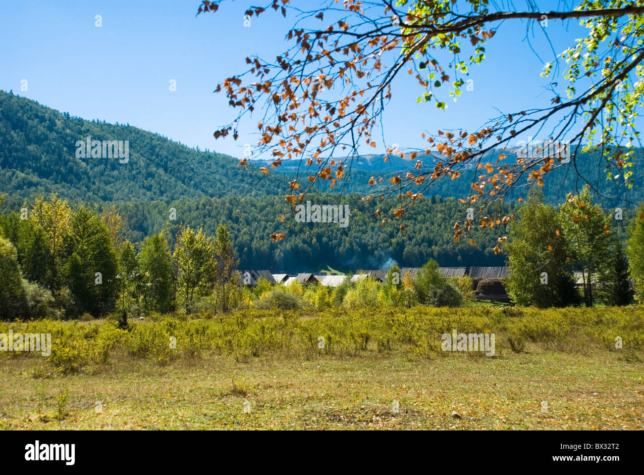 Hemu, Northern Xinjiang, China. Stock Photo