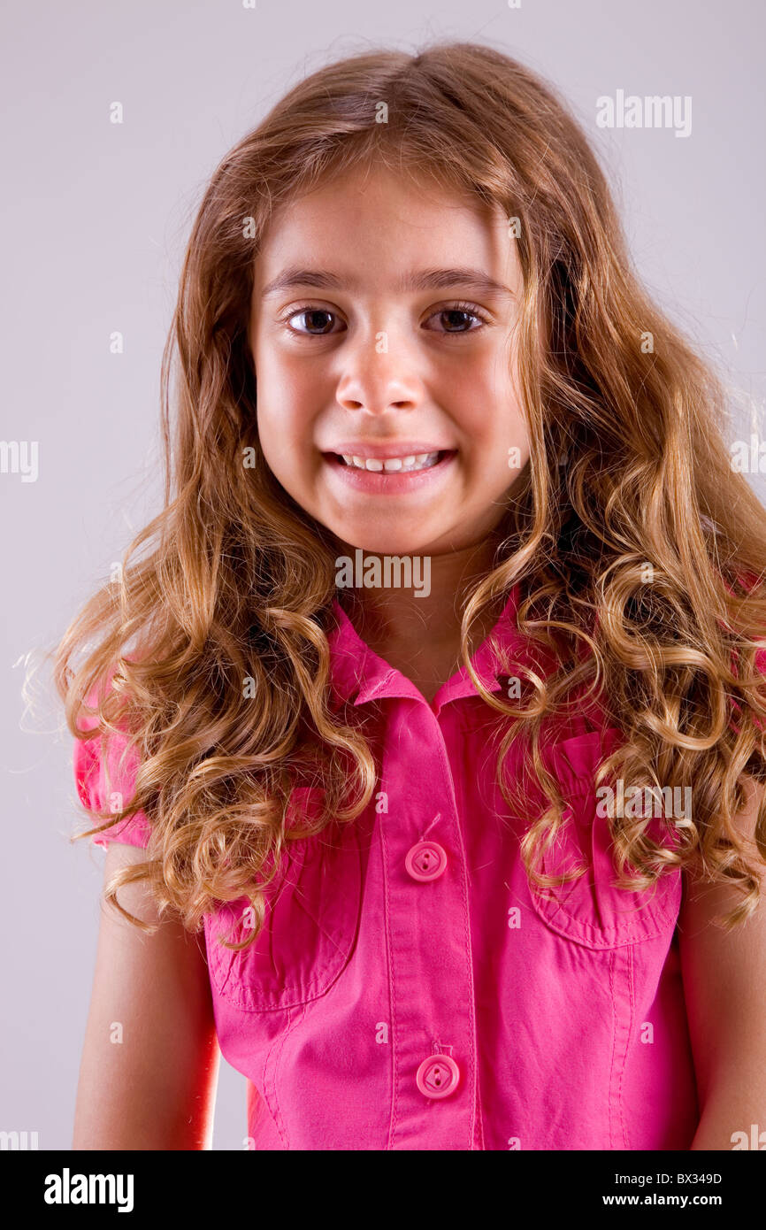 young happy girl smiling, close up portrait Stock Photo - Alamy