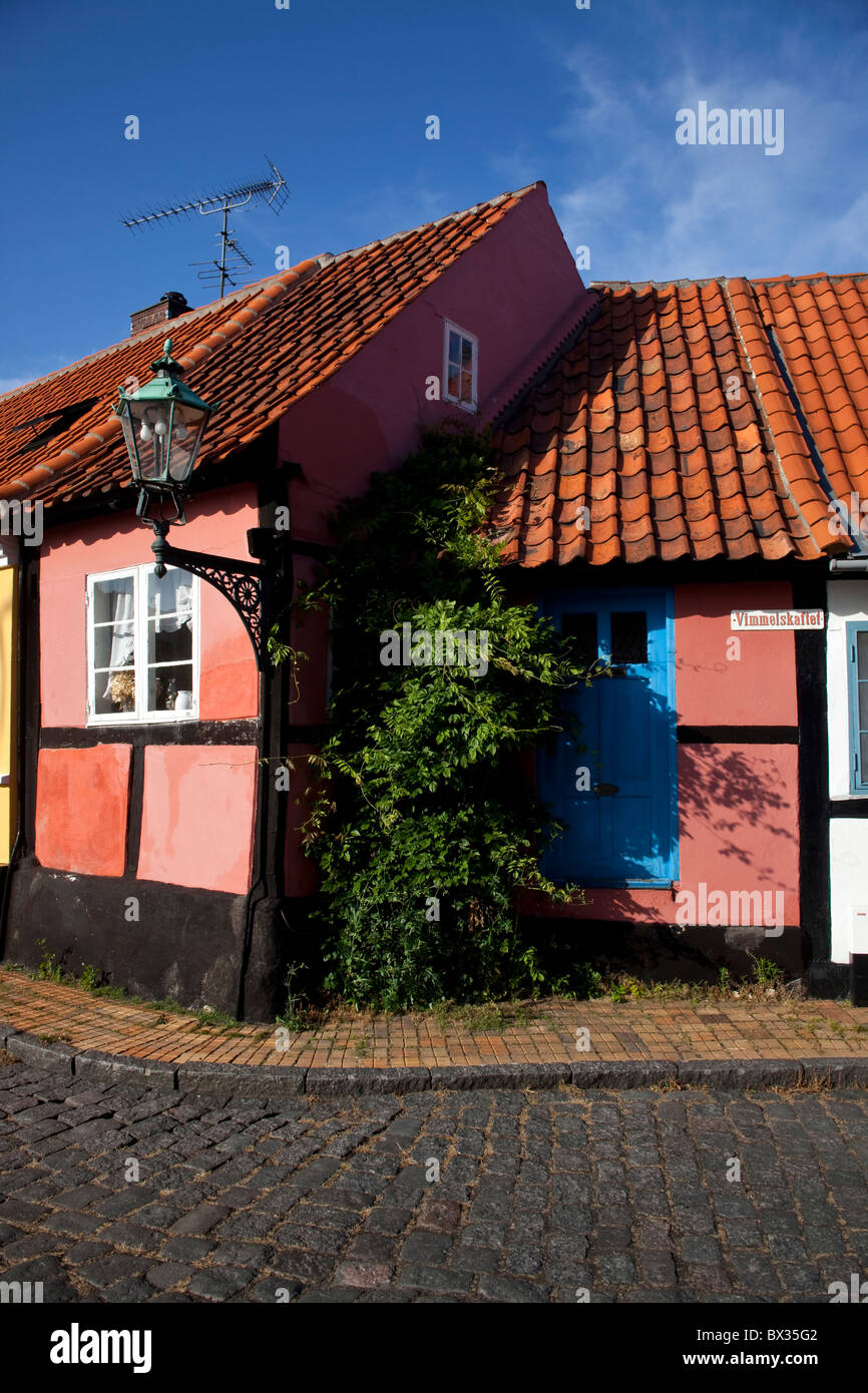 Small old house. Rønne. Bornholm. Denmark. Stock Photo