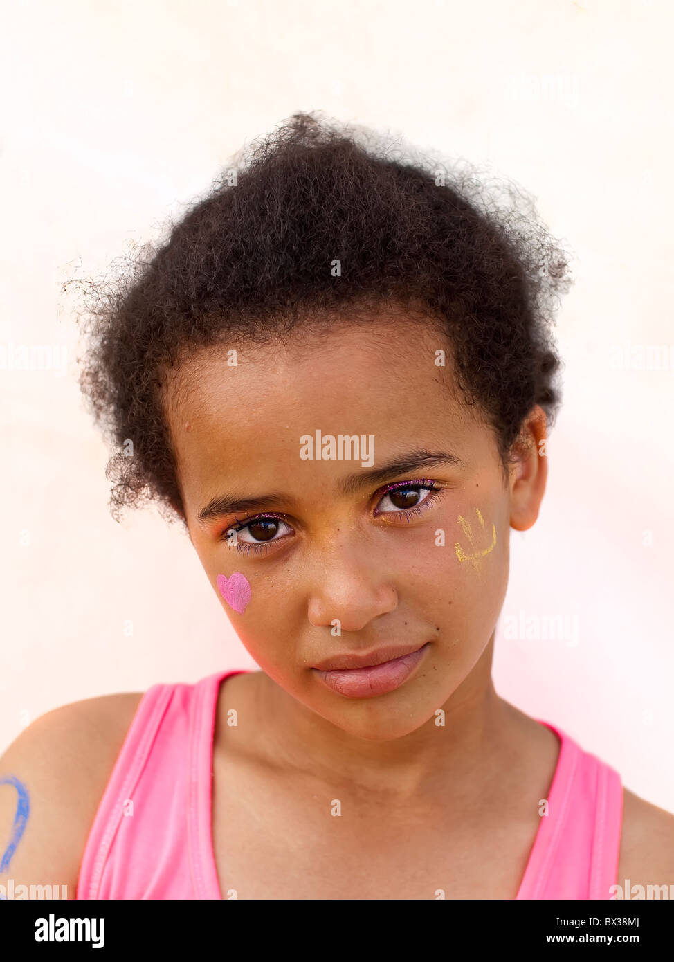 Portrait Of 10 Year Old Mixed Race Girl Stock Photo 33264130 Alamy