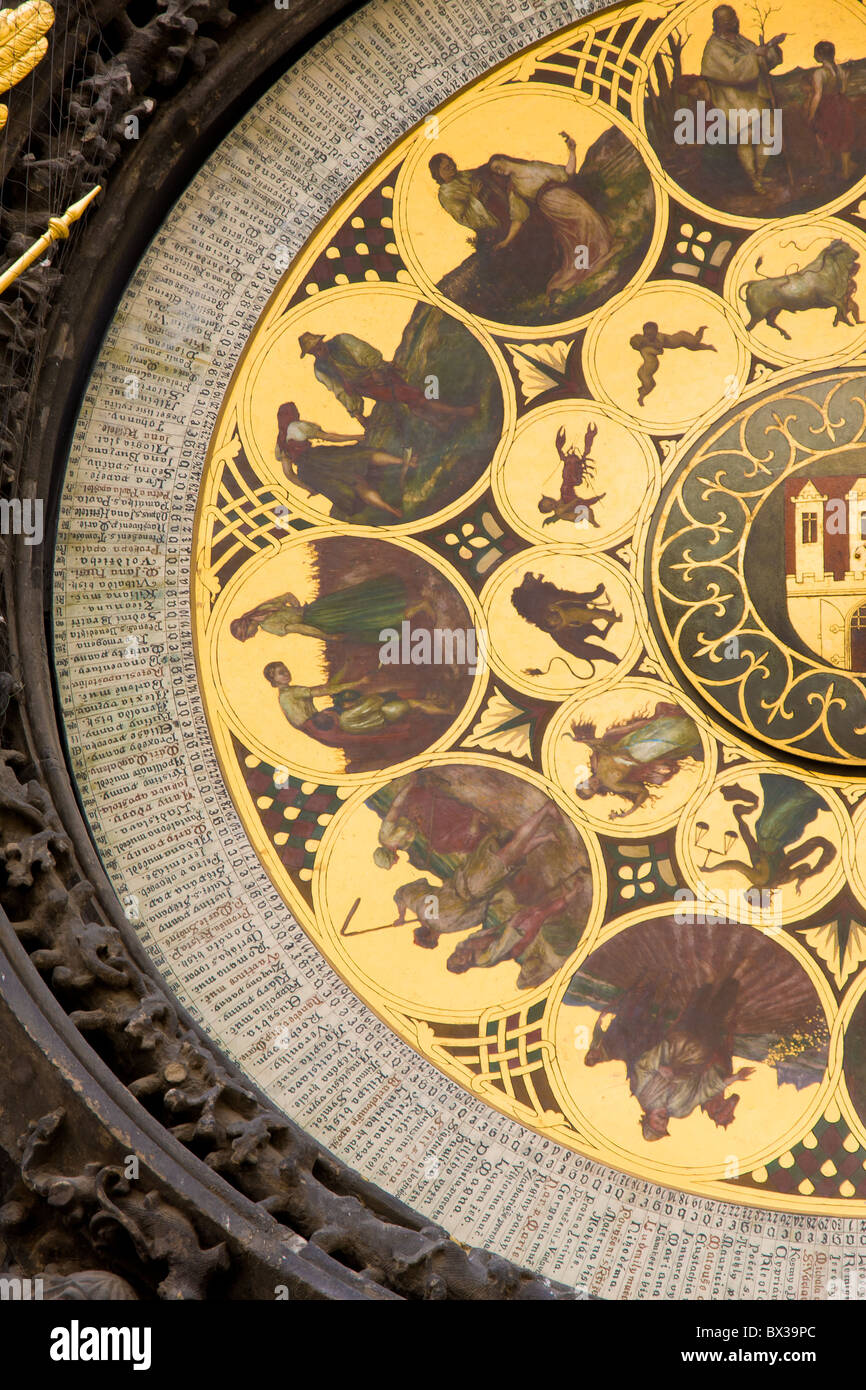 astronomical clock in prag, czech republic Stock Photo