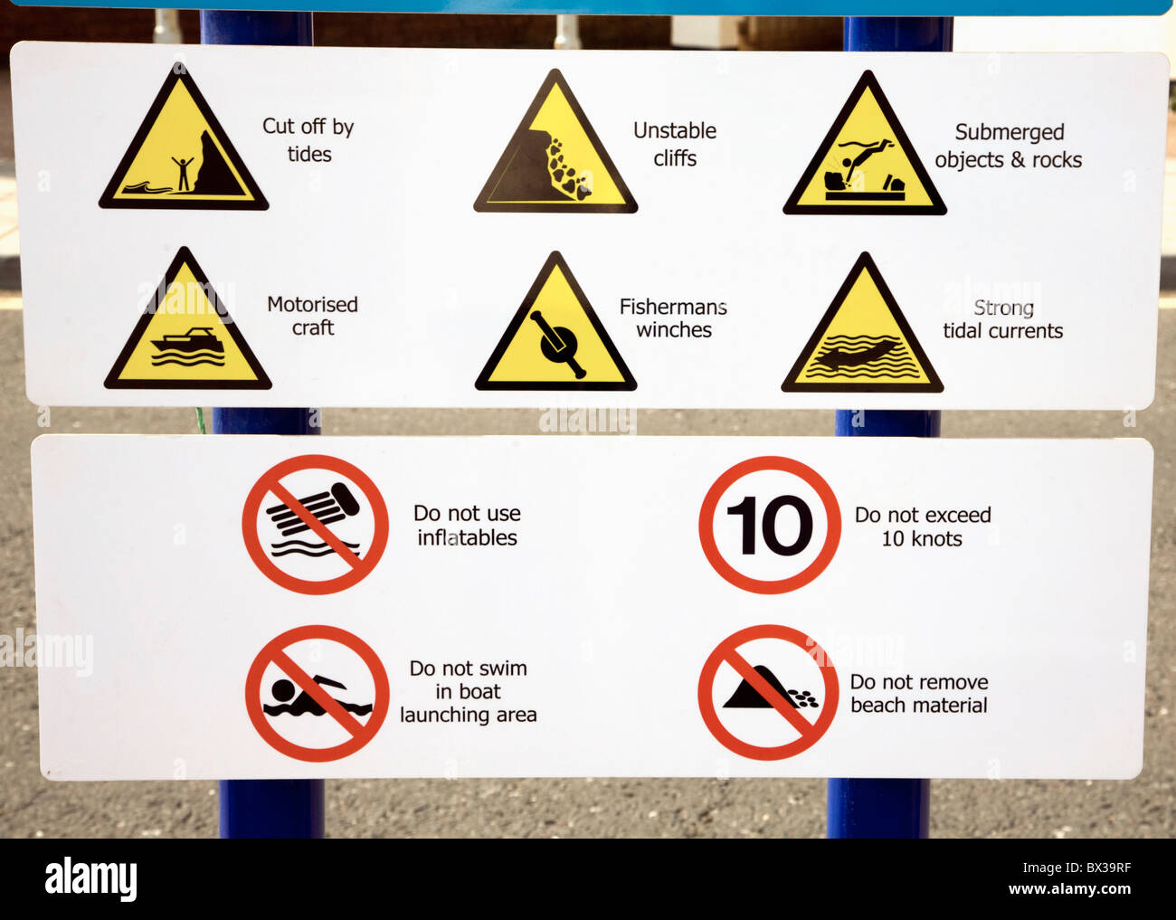 Hazard Signs High Resolution Stock Photography and Images Alamy