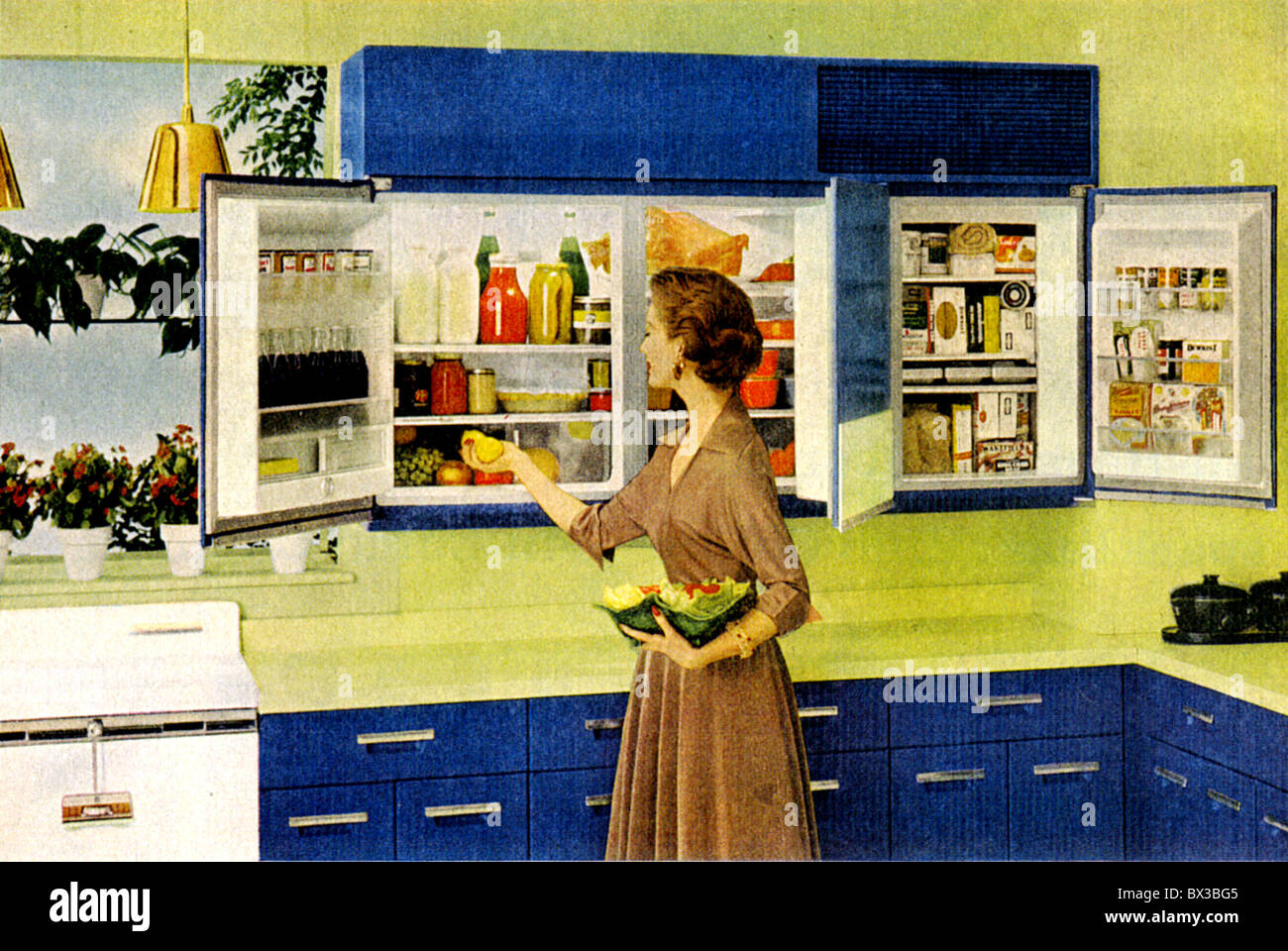 AMERICAN KITCHEN about 1958 Stock Photo