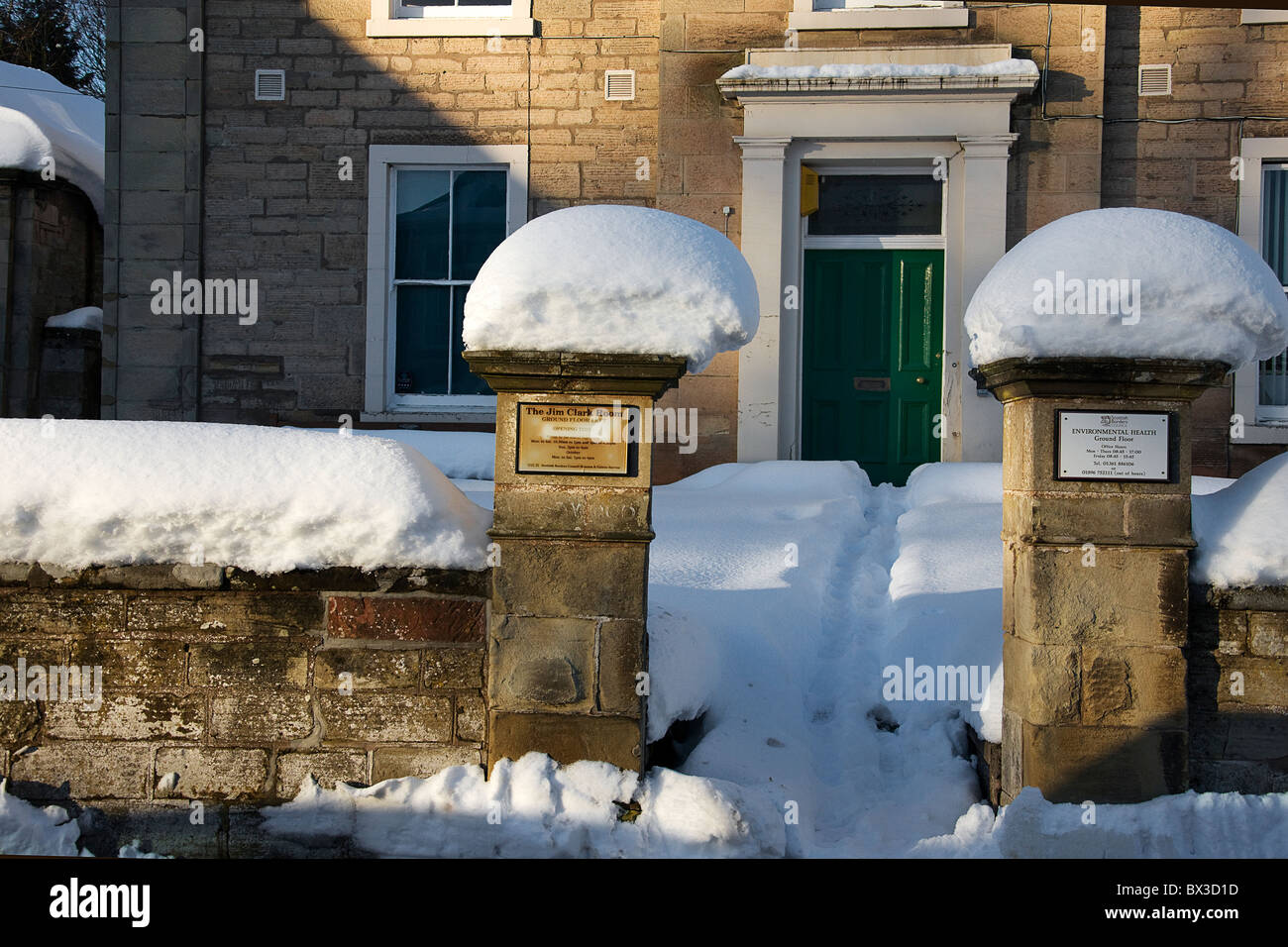 The Jim Clark Rooms Duns Scottish Borders Winter Stock Photo