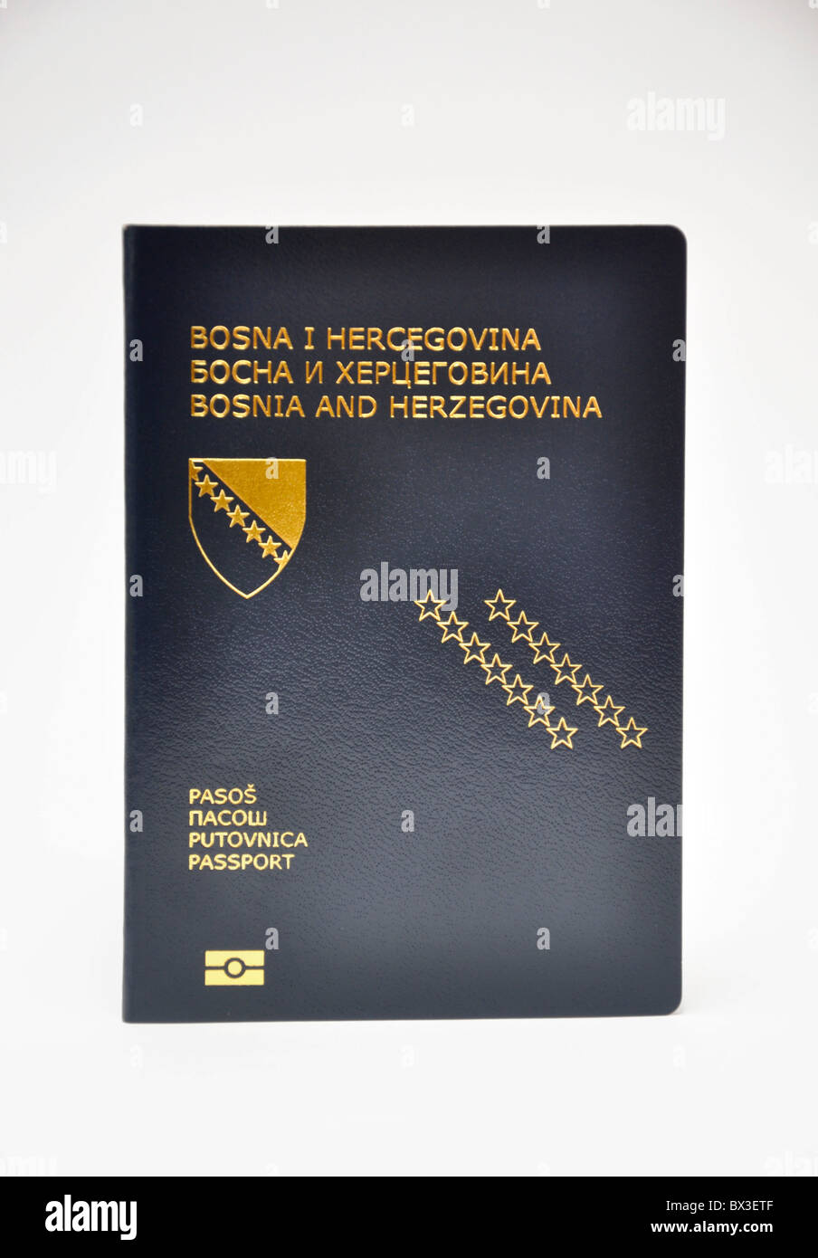 Bosnian biometric passport Stock Photo
