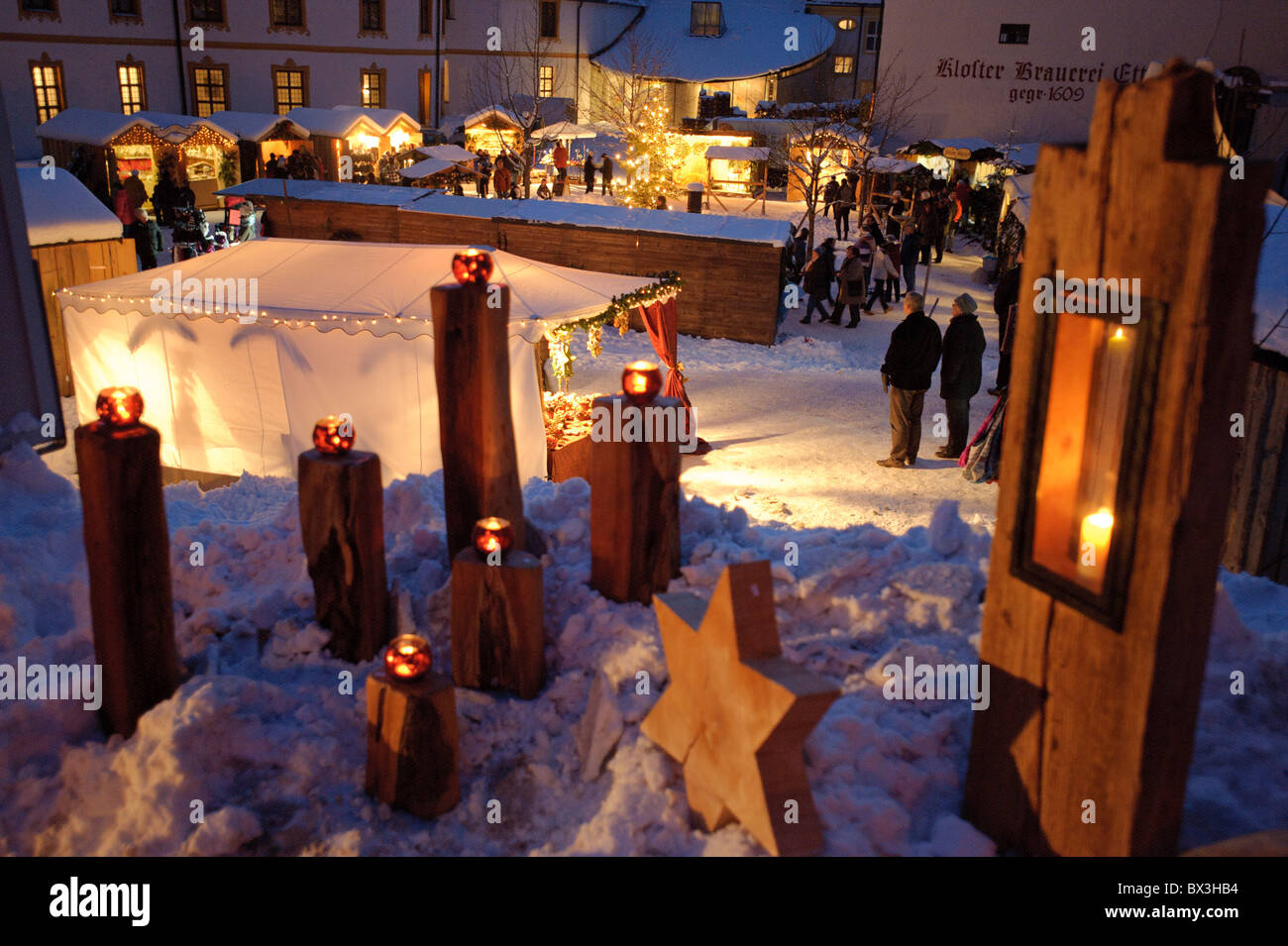 Christmas market in ettal germany hires stock photography and images