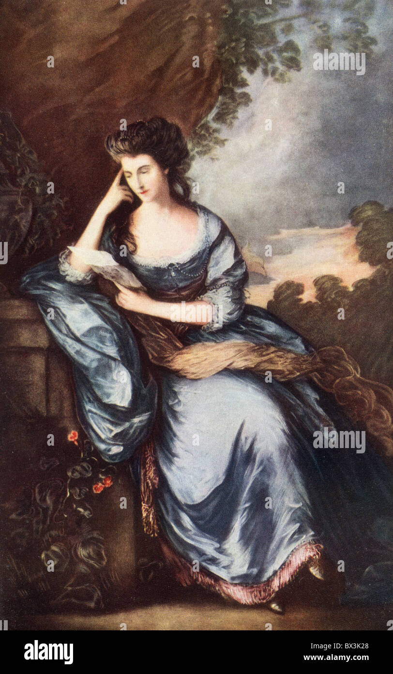 Lady Douglas in the Garden by Thomas Gainsborough Stock Photo