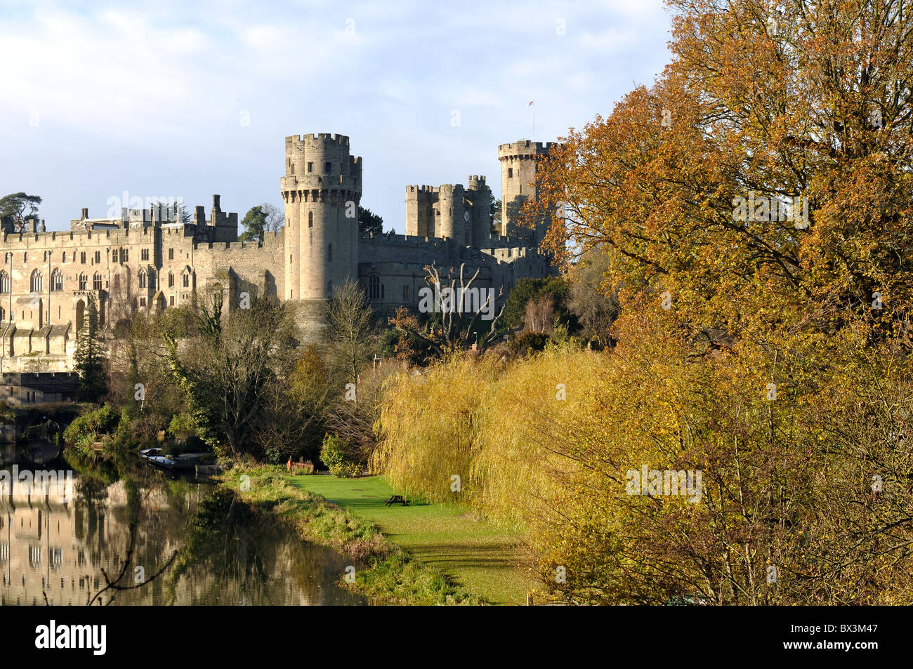 Warwick Castle in autumn Stock Photo - Alamy