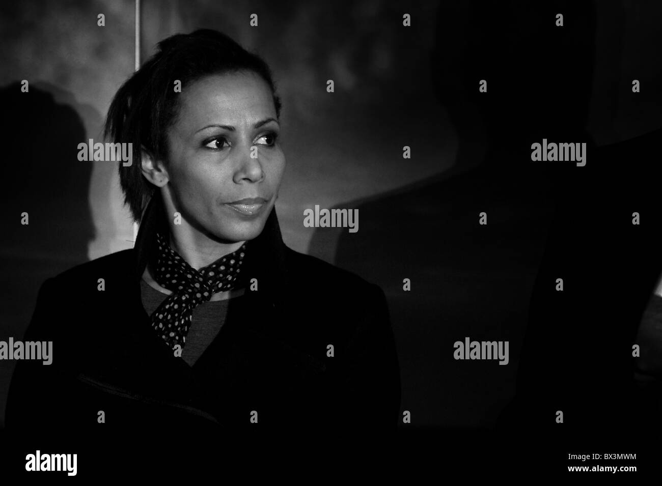 A dramatic photograph of Dame Kelly Holmes in London on the 14th December 2009 Stock Photo