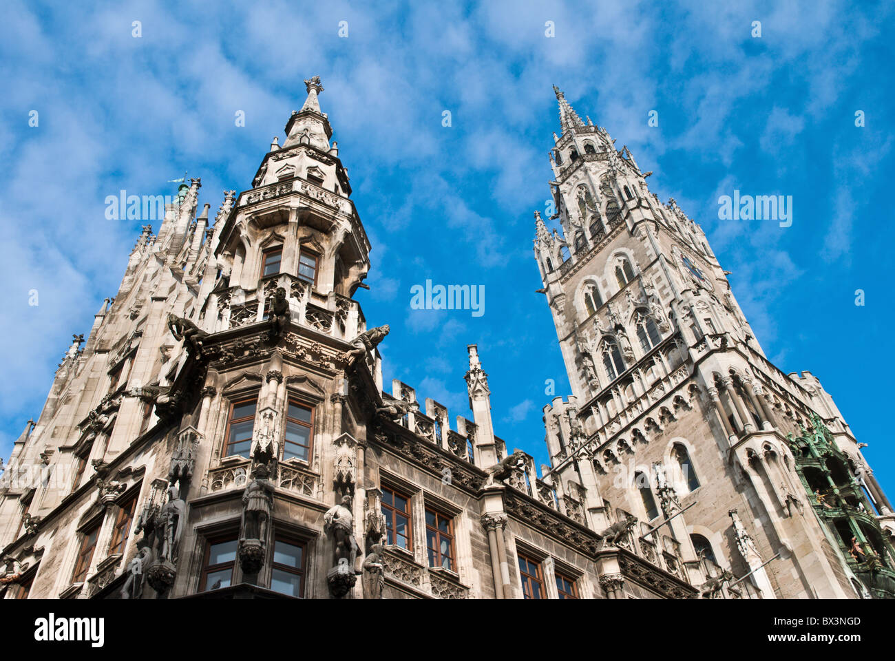 The New Town Hall At The Marienplatz In Munich Stock Photo - Alamy