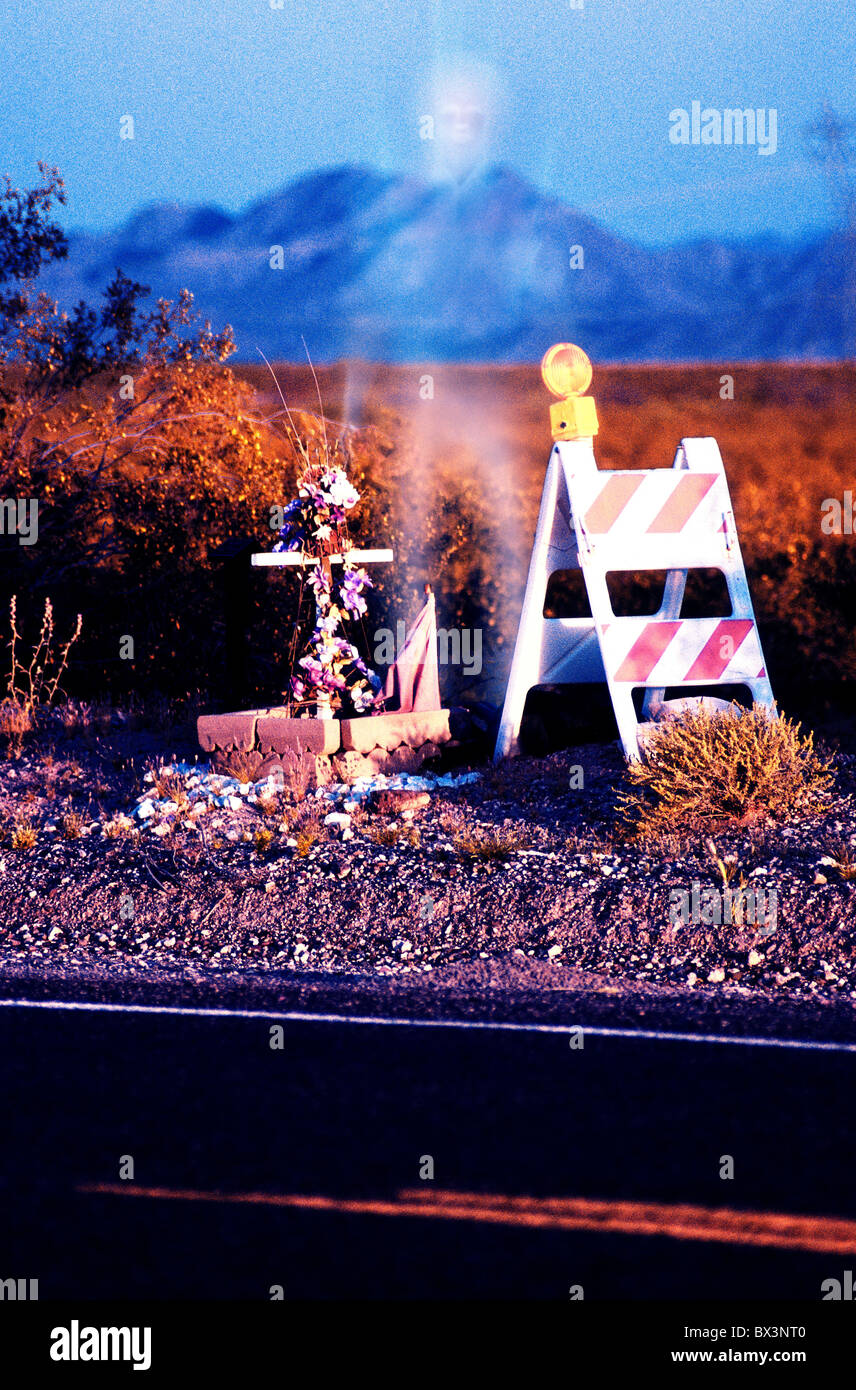 Roadside shrine ghost Stock Photo