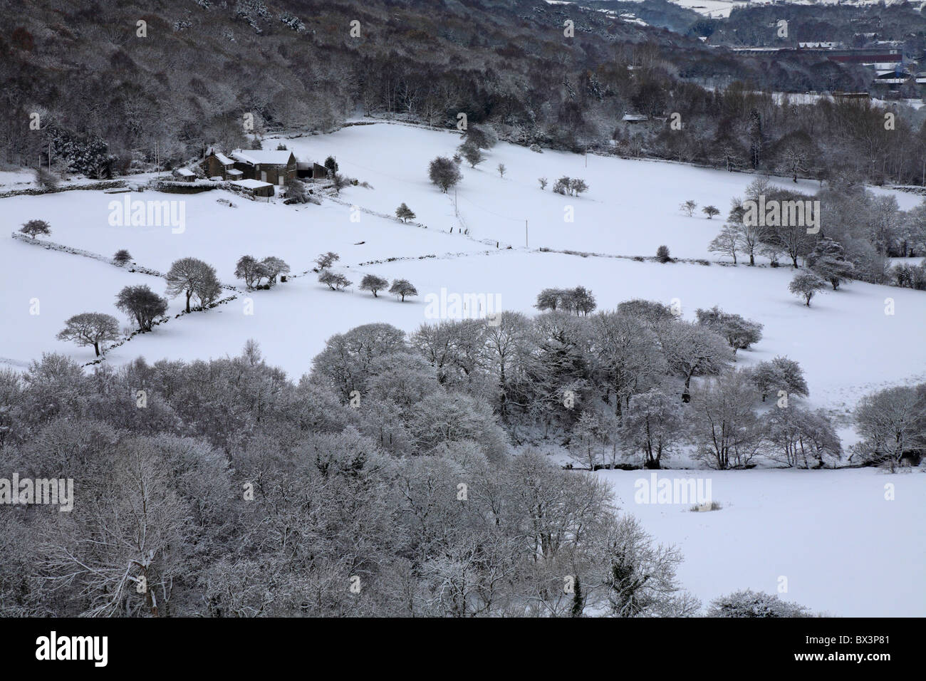 Deep snow around Granby Farm, Honley, Holmfirth, West Yorkshire