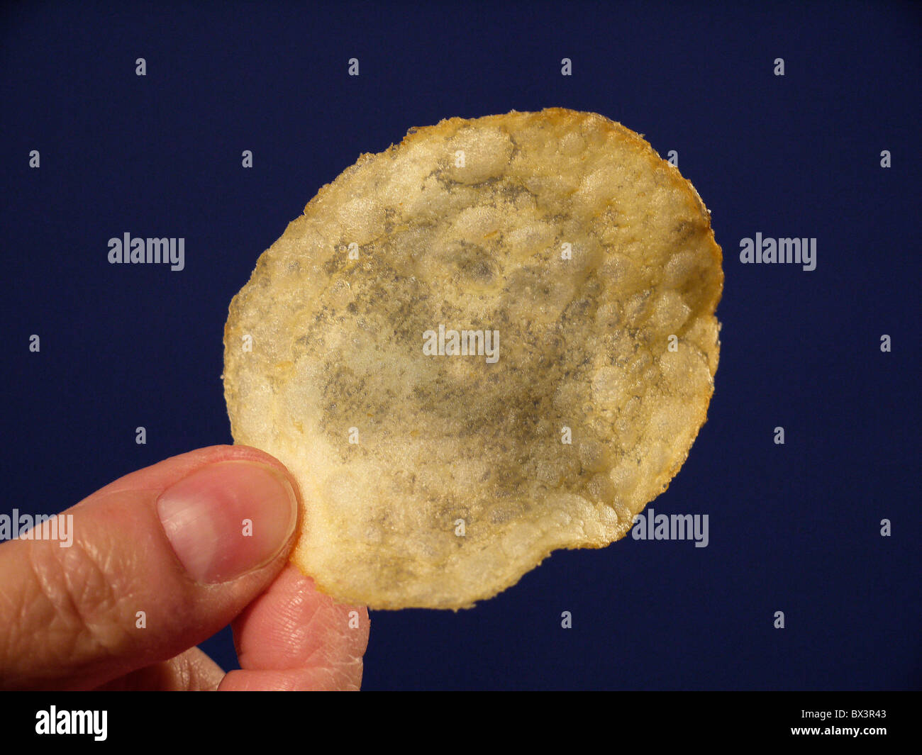 Jesus sighting in a potato chip Stock Photo