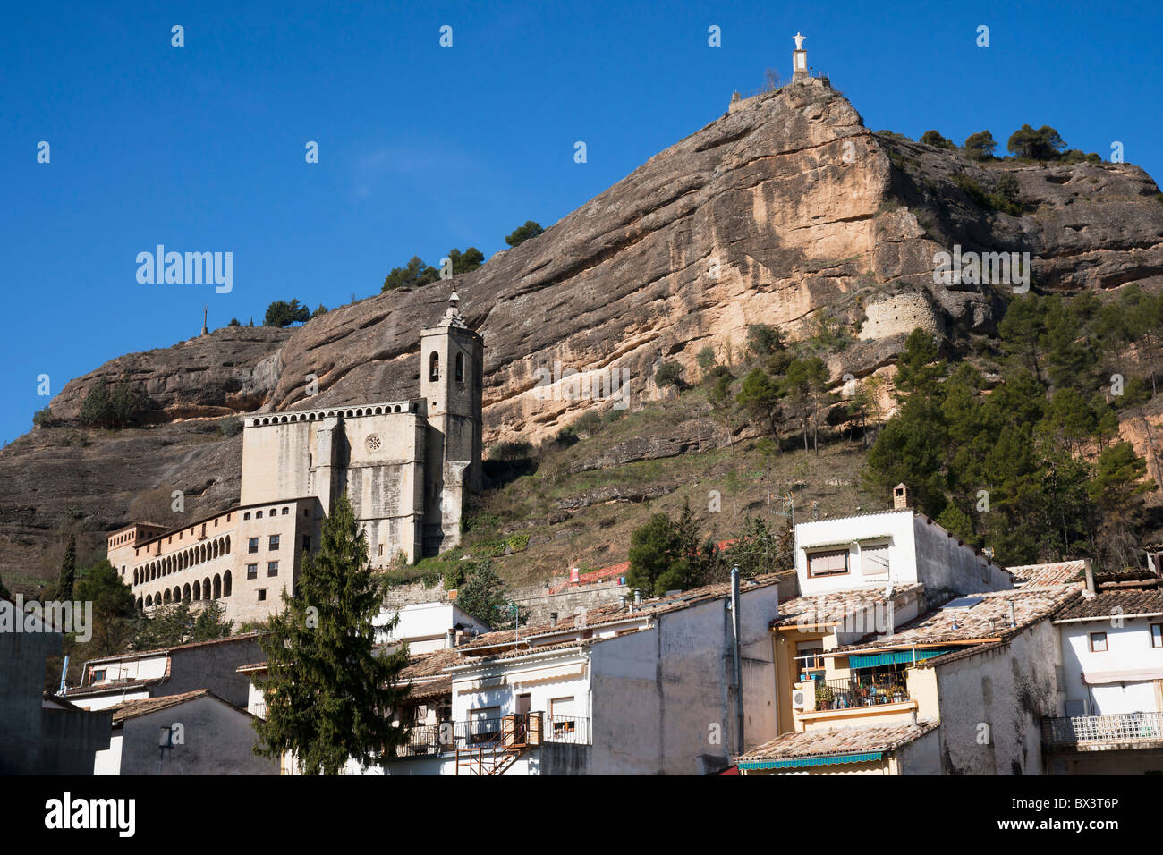 Basilica Of Virgen De La Pena; Spain Stock Photo - Alamy