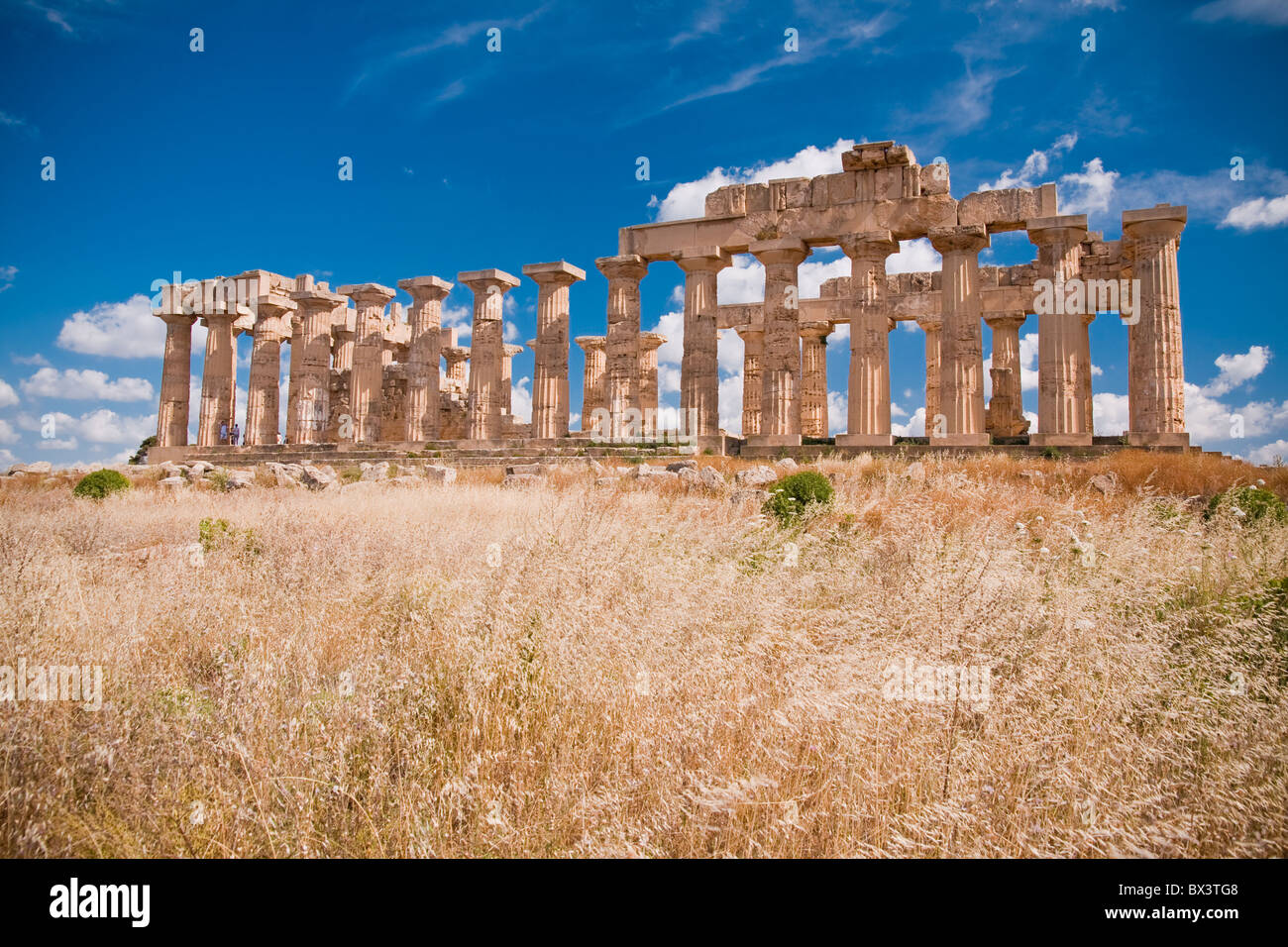Ruins of greek temple, Selinunte, Sicily, Italy Stock Photo