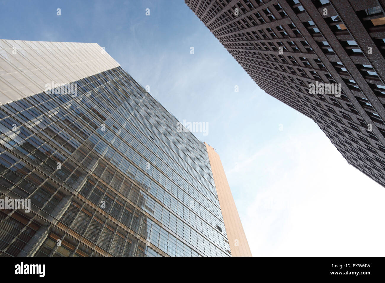 Quartier Daimler (left) and Kollhoff tower (right) at Potsdamer Platz in Berlin, Germany Stock Photo