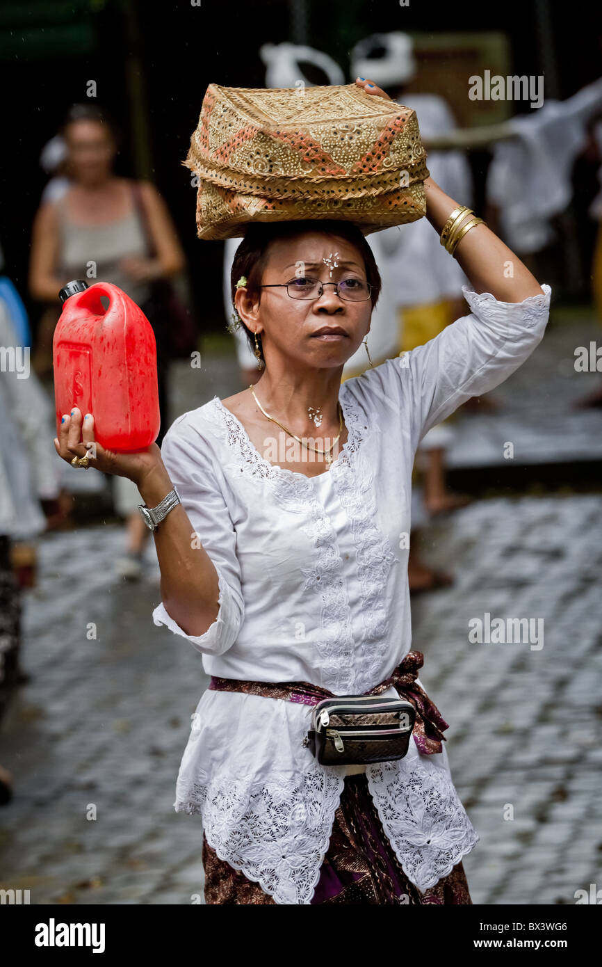 Festivity in Tirta Empur temple during balinese New Year, Bali, Indonesia Stock Photo