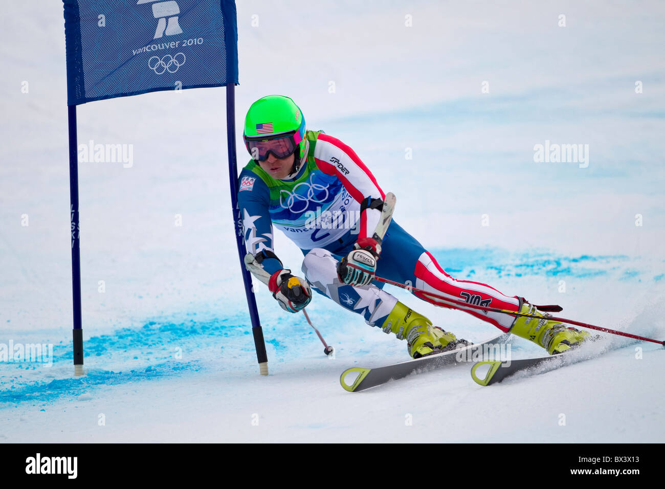 2010 Vancouver Winter Olympics; Mens Giant Slalom; Tommy Ford (USA) Stock Photo