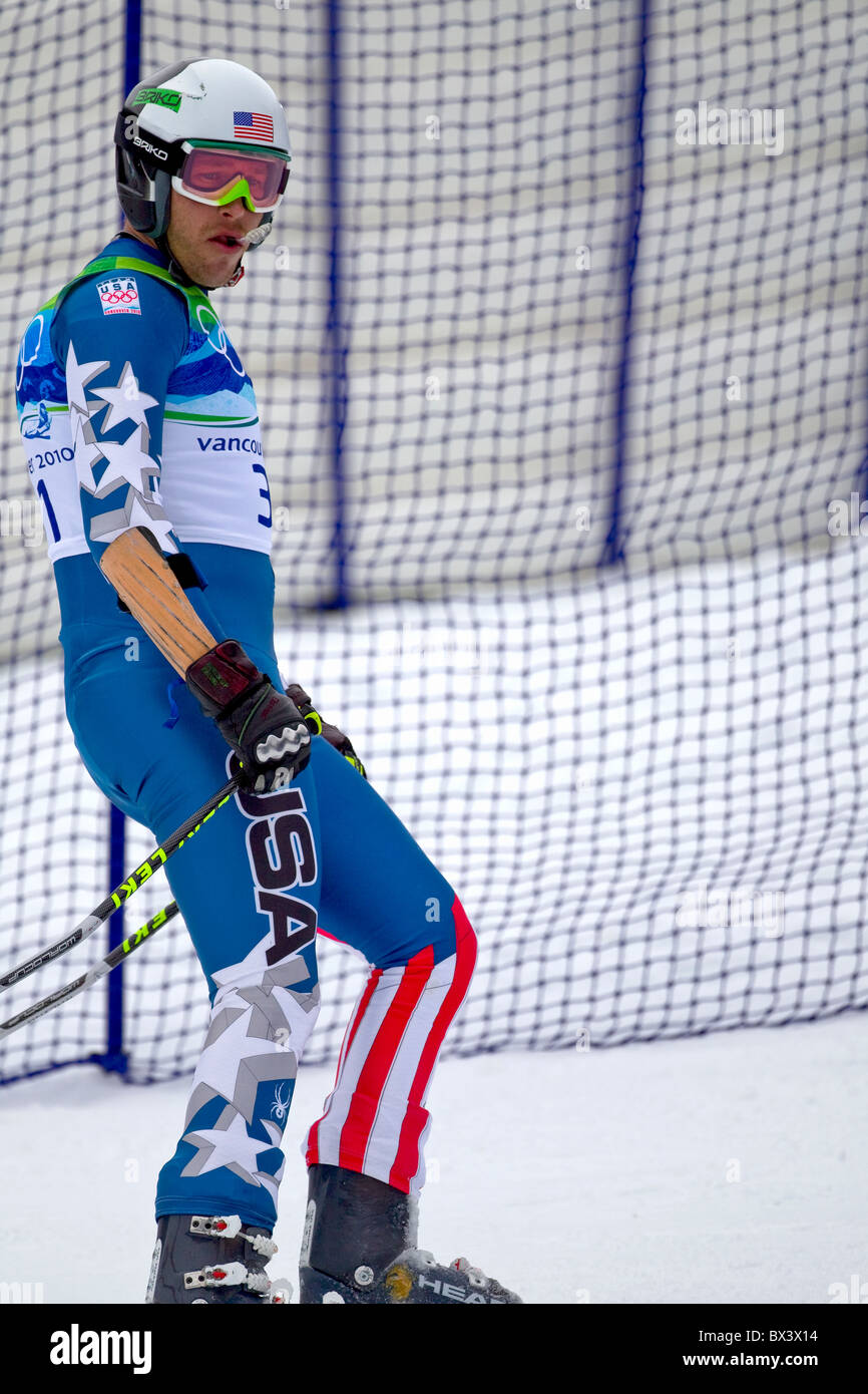 2010 Vancouver Winter Olympics; Mens Giant Slalom; Bode Miller (USA) Stock Photo
