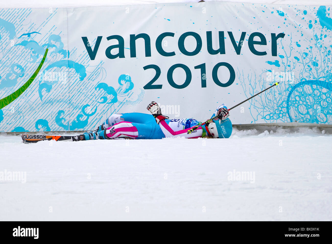2010 Vancouver Winter Olympics; Womens Giant Slalom; Julia Mancuso Stock Photo