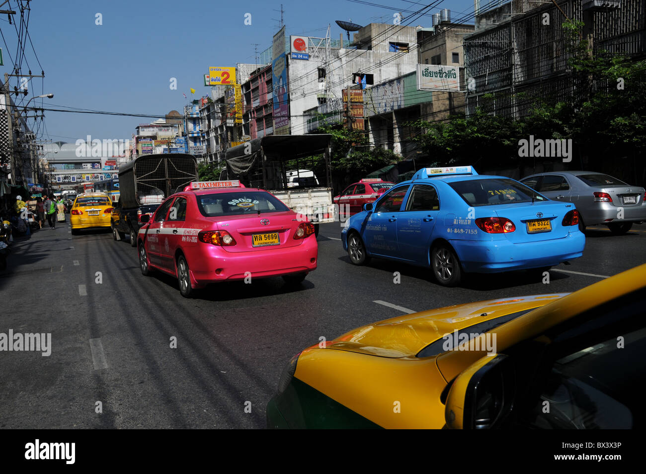 Taxi in Bangkok Stock Photo