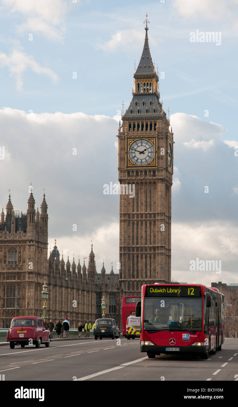 Big Ben at the north end of the Palace of Westminster in London, UK Stock Photo