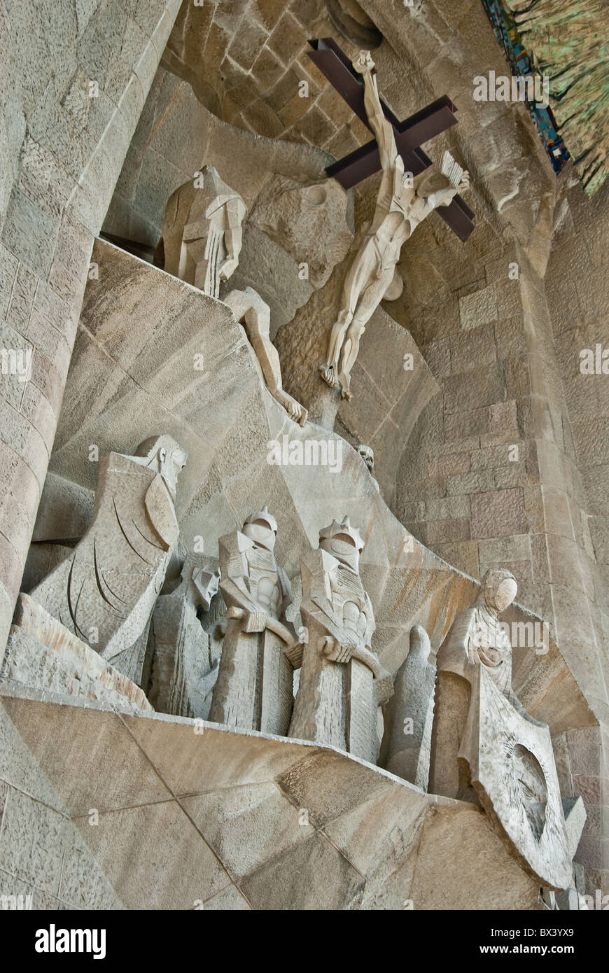 Statues On La Sagrada Familia Exterior Detail Begun In 1882 By