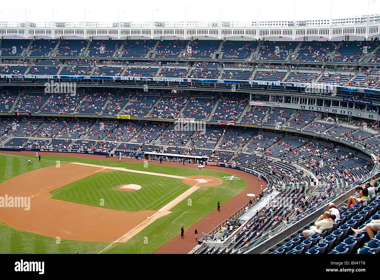 Scenes from around the beautiful new Yankee Stadium in the Bronx Stock